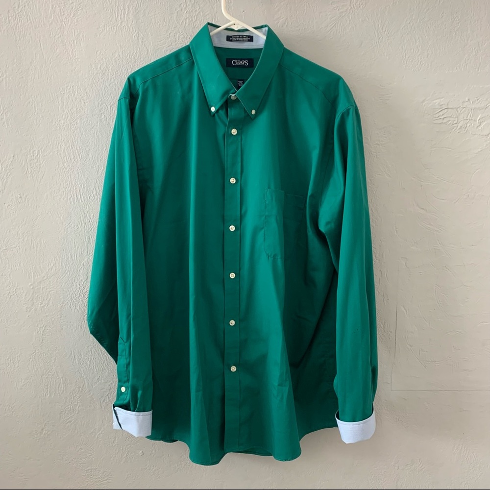 Chaps. Dress shirt. Neck: 17-17 1/2